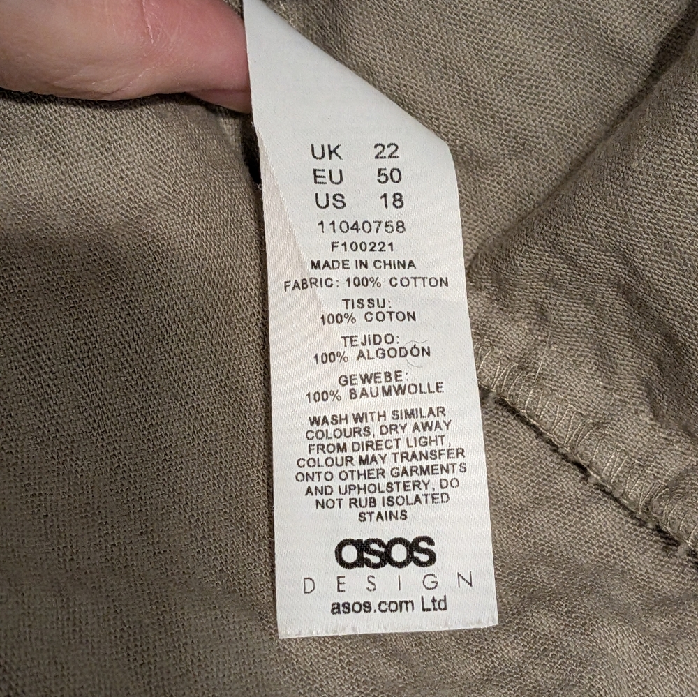 ASOS Curve Olive Green Corduroy Utility Jacket - Picture 5 of 5